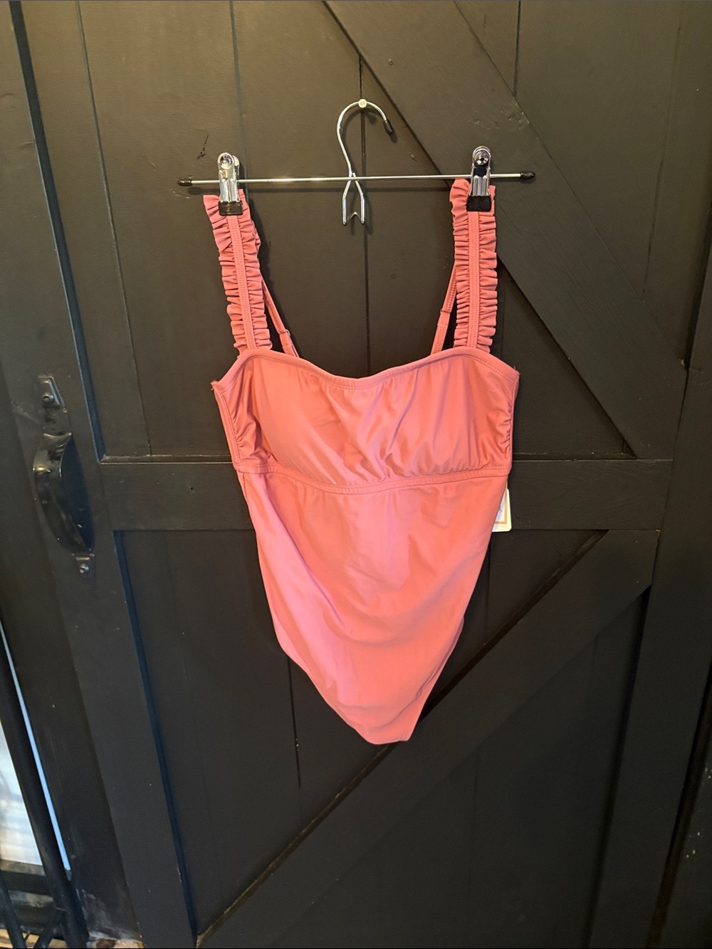 Kona Sol Pink Ruffle-Strap One-Piece Swimsuit